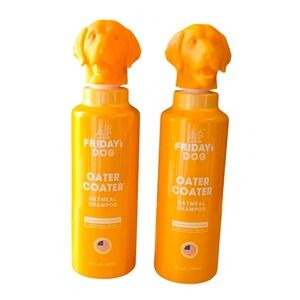 2 Bottles Fridays Dog Oater Coater Oatmeal Shampoo Dry Itchy Skin Gentle Formula